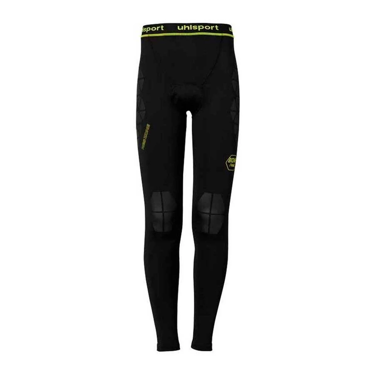 Uhlsport - Podspodenki piłkarskie Bionikframe, Hombre, Czarno-Fluor żółty, XL