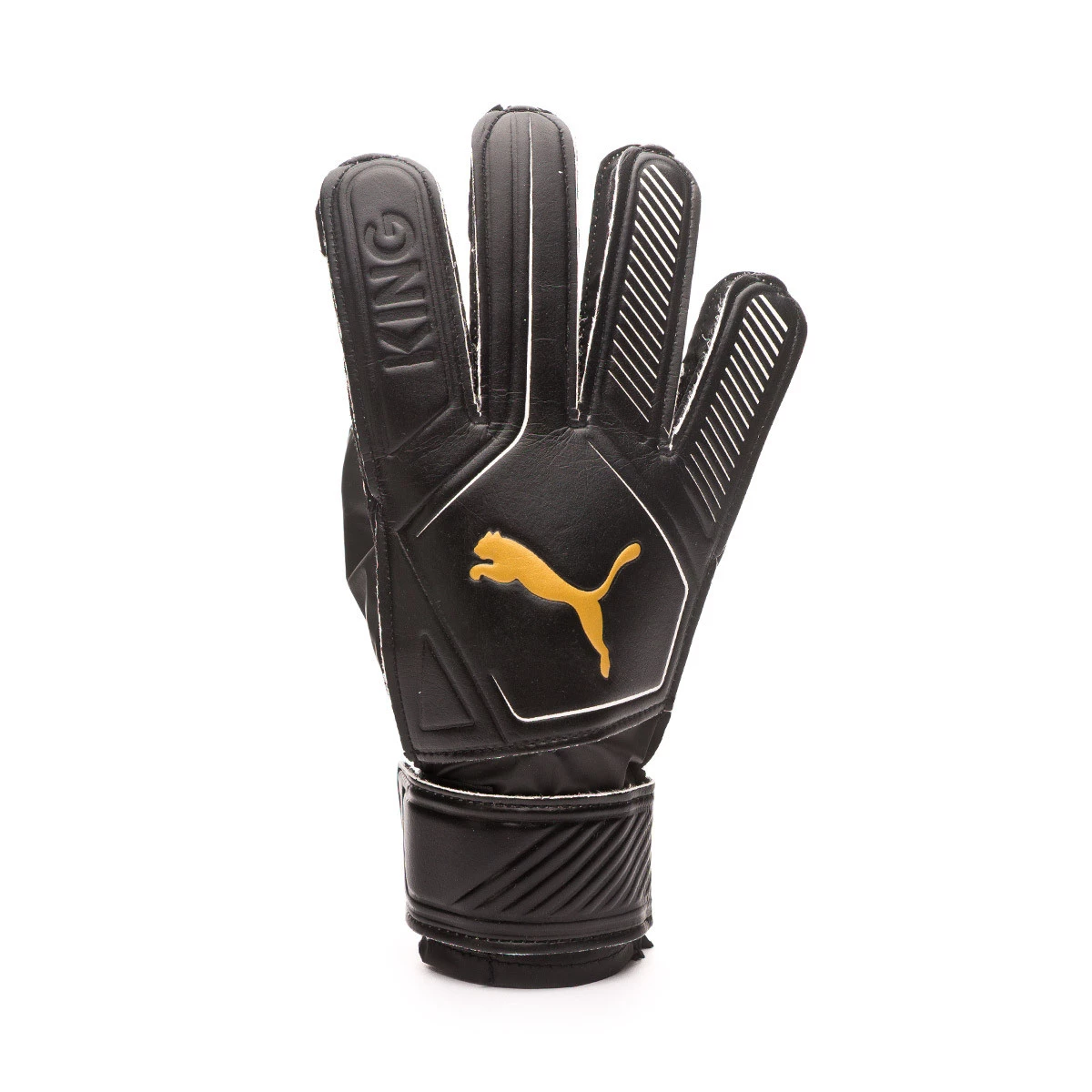 Puma - Rękawica bramkarska Król 4, Unisex, Puma czarno-złota-Puma biała, 5
