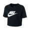 Koszulka Nike Damska Odzież sportowa Essentials Crop Icon Futura