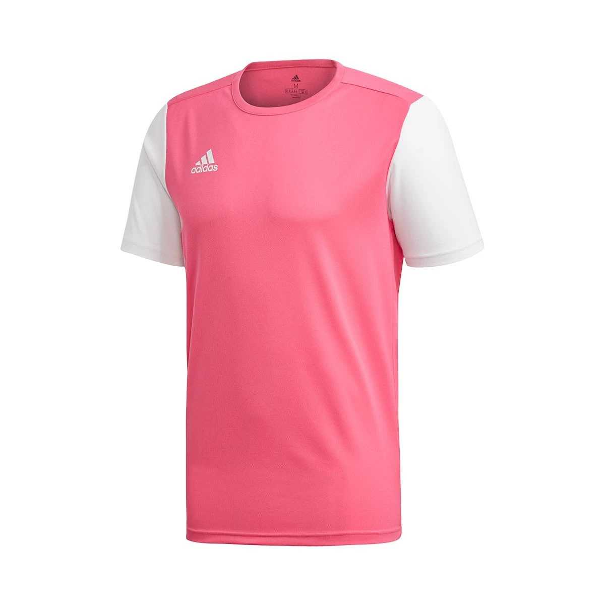 adidas - Koszulka Kids krótki rękaw Estro 19, Unisex, Solar Różowo-Biały, 128 cm