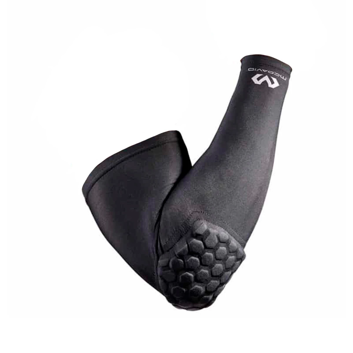 McDavid - Ochraniacze na łokcie Elastyczny rękaw sześciokątny (1 Jednostka.), Unisex, Black, M