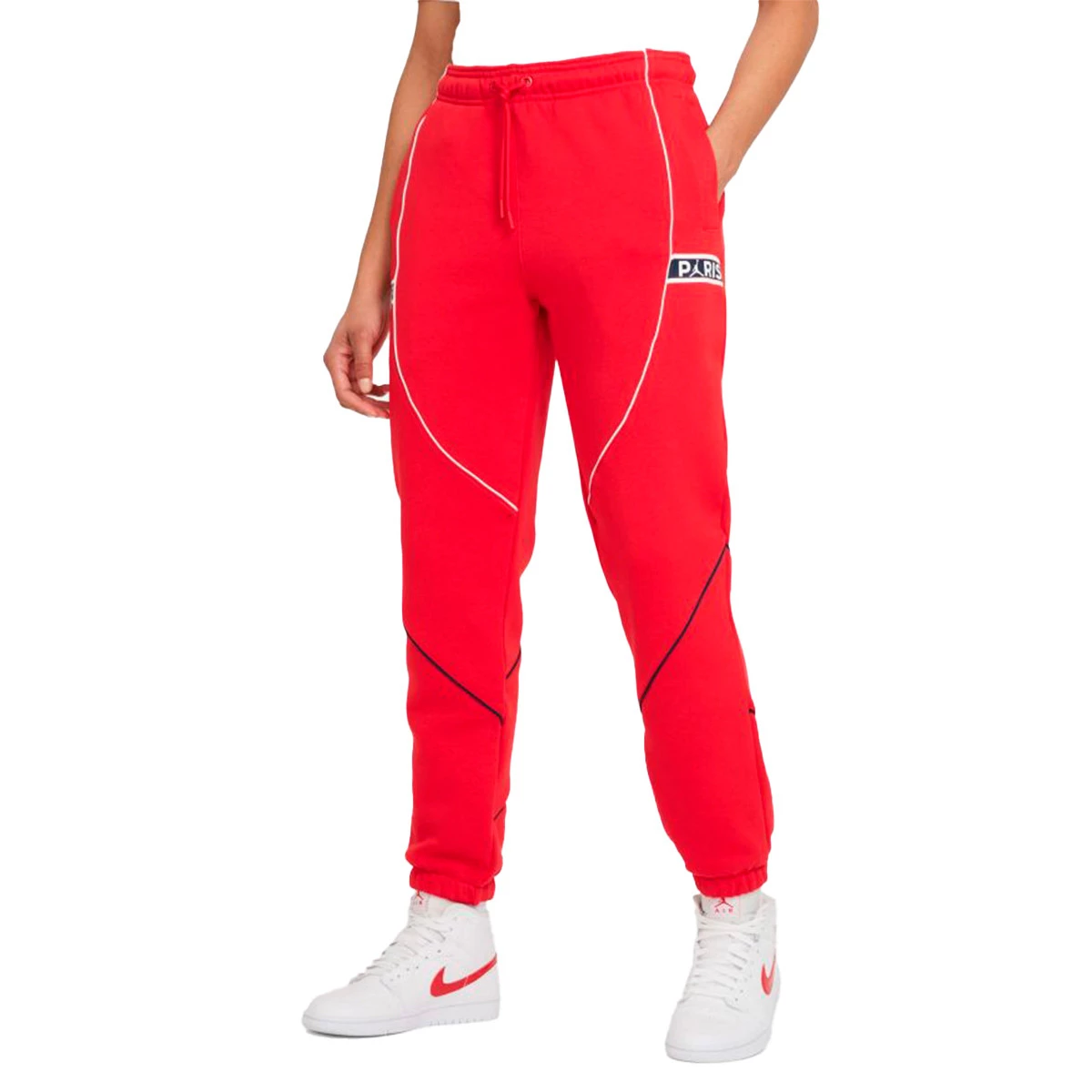 Nike - Długie spodnie Damska odzież dla fanów PSG x Jordan, Mujer, University Red-Midnight Navy, S