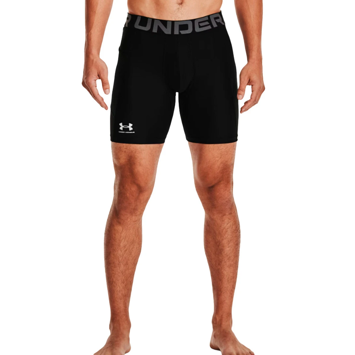 Under Armour - Podspodenki piłkarskie HeatGear Compression, Unisex, Czarno-biały, XL