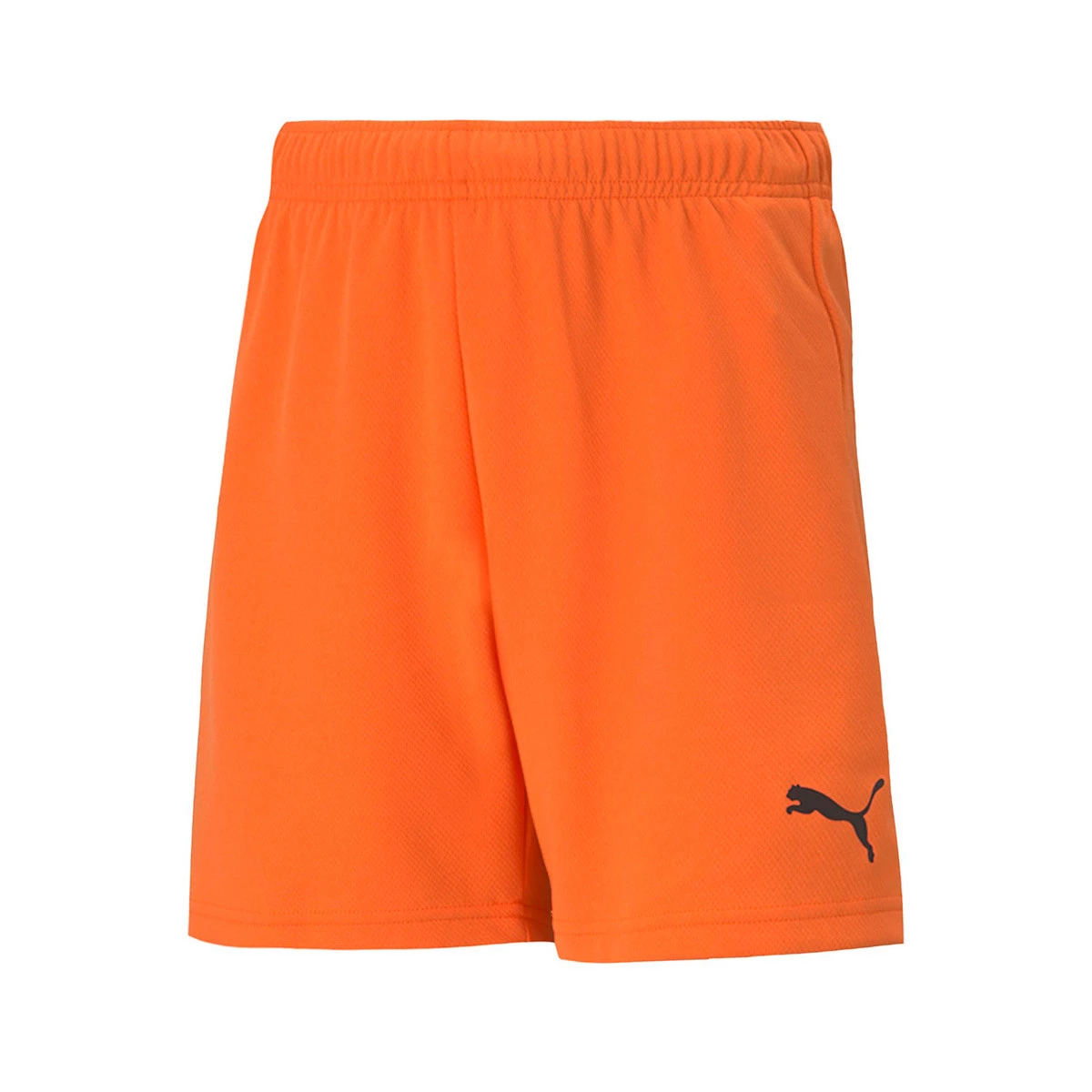 Puma - Spodenki teamRISE Niño, Unisex, Złote Poppy-Black, 128 cm