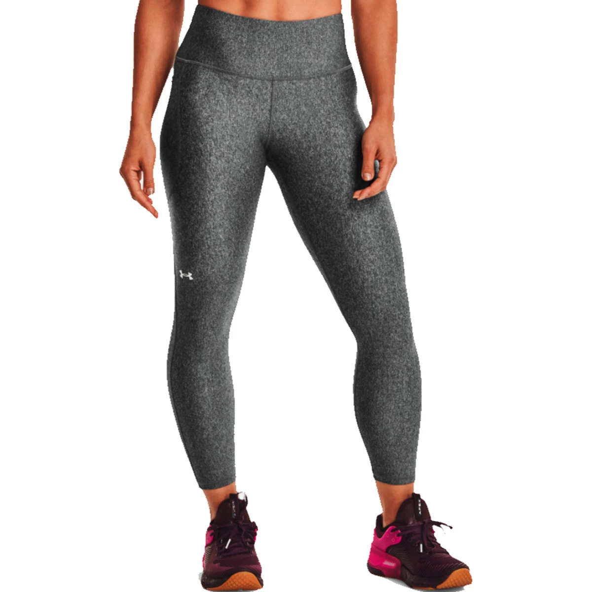 Under Armour - Podspodenki piłkarskie UA Hg Armour Hi Answle Leg Mujer, Mujer, Grafitowy Jasny Wrzosowo-Biały, L