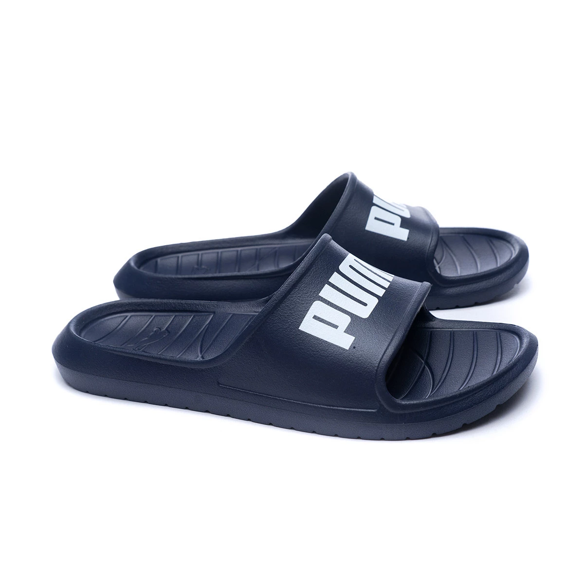 Puma - Klapki Divecat V2 Lite, Unisex, Peacoat-Puma Biały, 9 UK