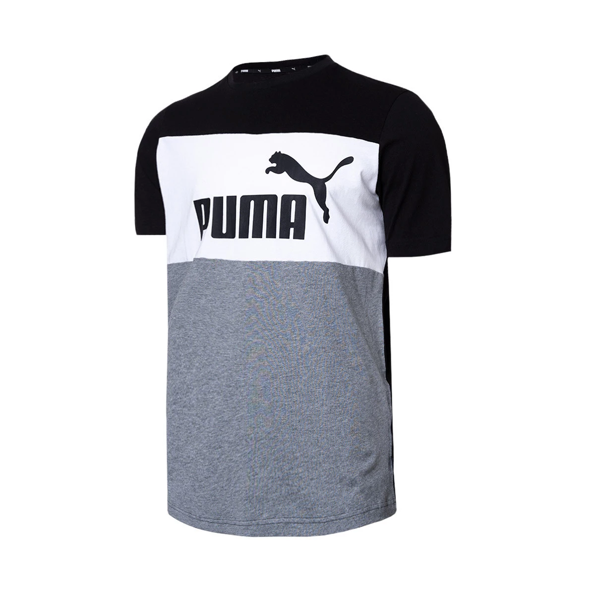 Puma - Koszulka Essentials + Colorblock, Hombre, Black, S