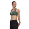 Biustonosz adidas Powerreact Training Medium Support 3 Stripes Mujer