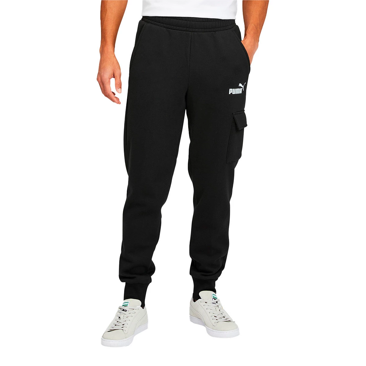 Puma - Długie spodnie Essentials Cargo, Hombre, Czarny, XL