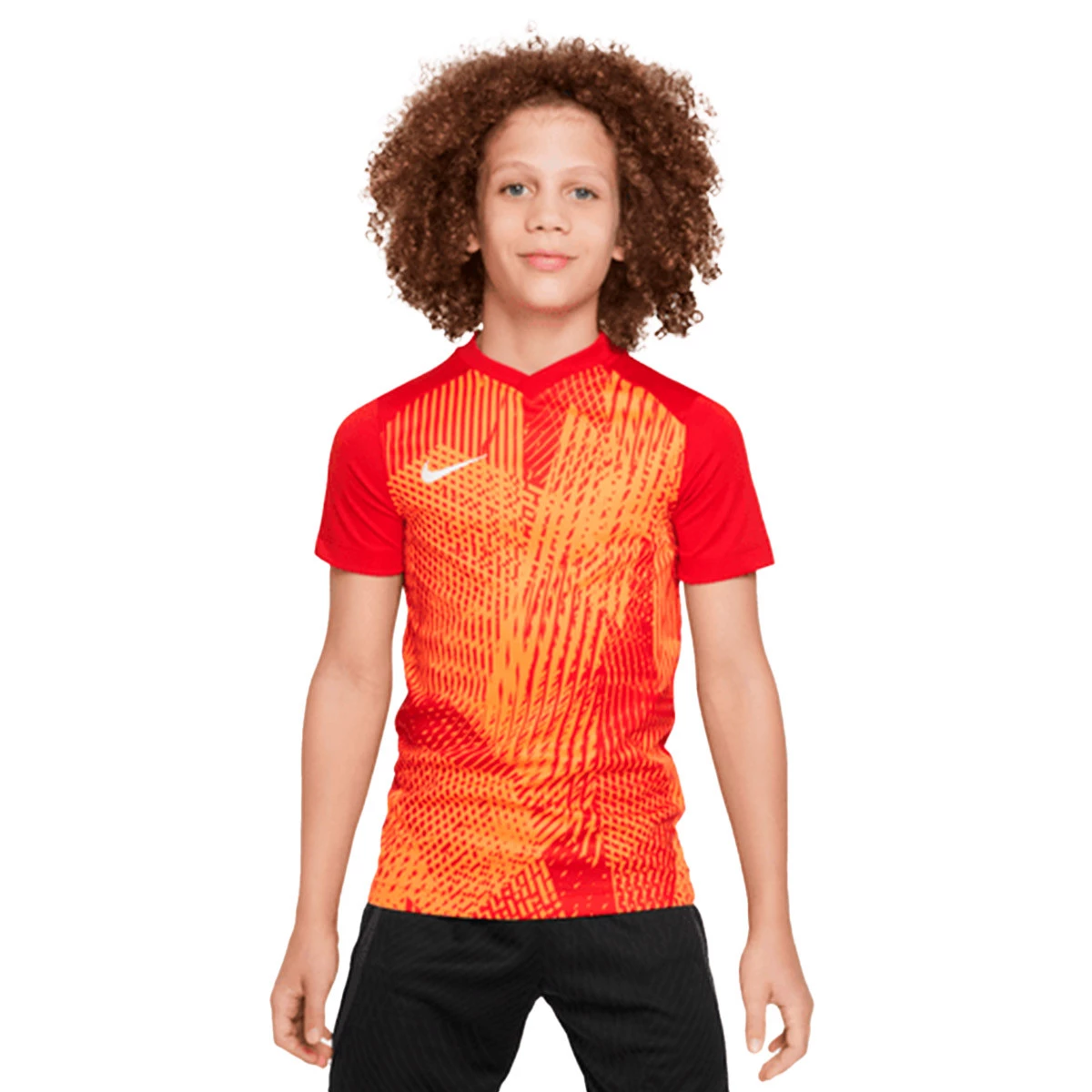 Nike - Koszulka PRO Precision VI m/c Niño, Unisex, University Czerwono-Jasny Cytrusowo-Biały, L