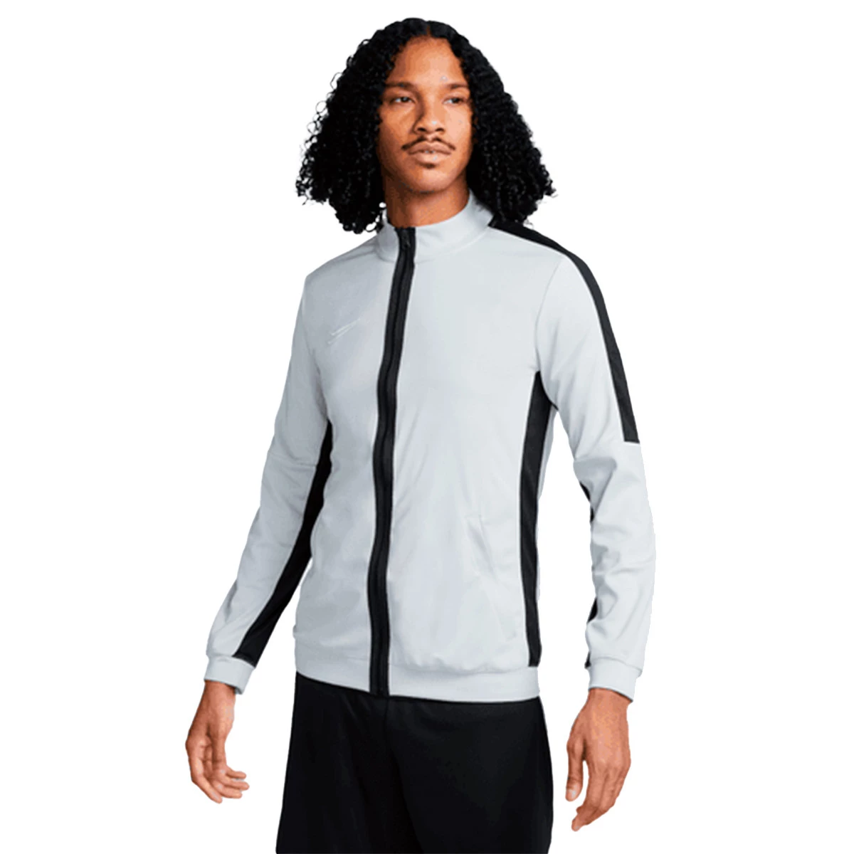 Nike - Kurtka Academy 23 Knit Track, Unisex, Wilk Szaro-Czarny, L