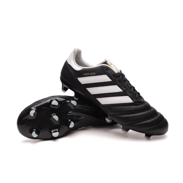 Buty piłkarskie adidas Copa Icon FG Core czarno-biało-złoty Met