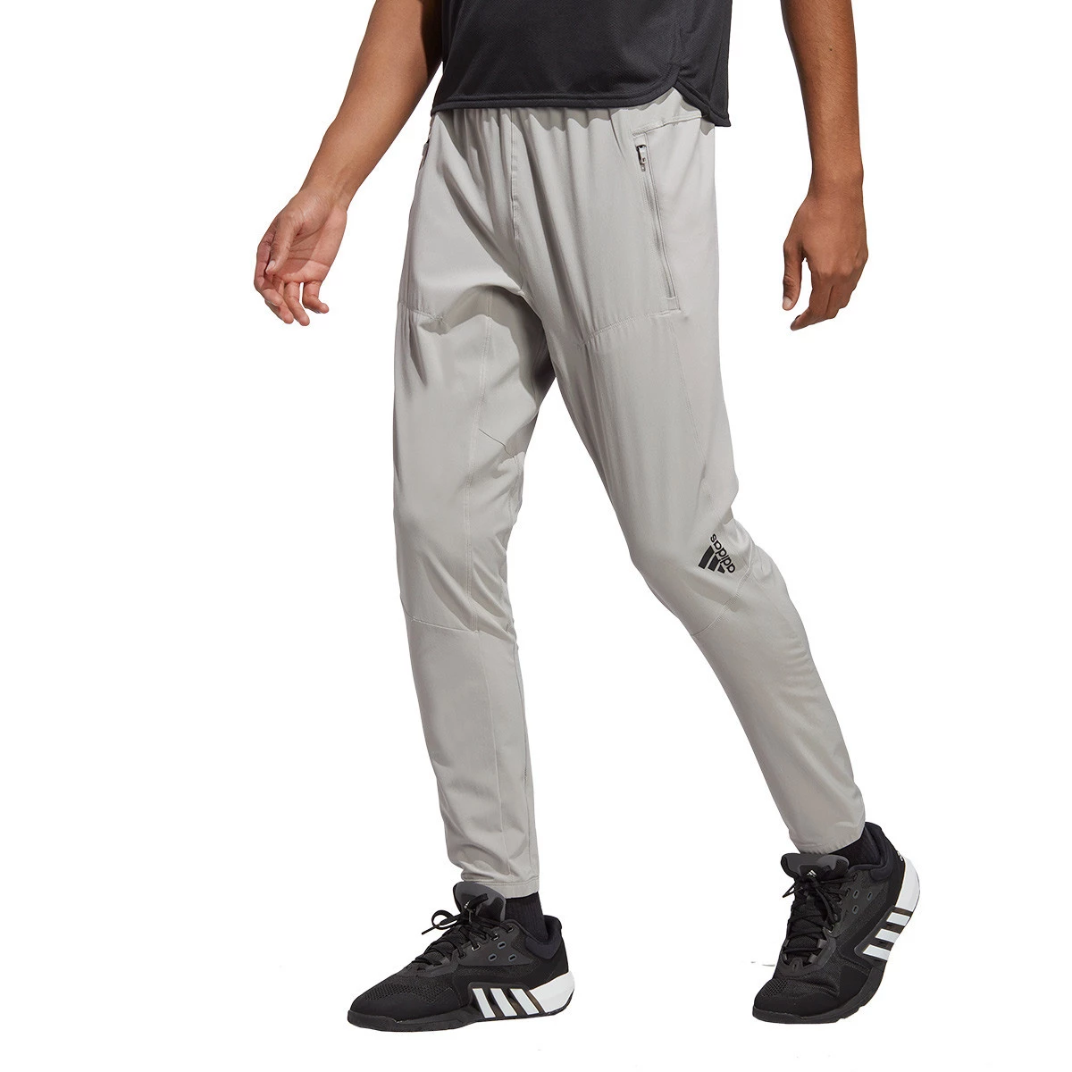 adidas - Długie spodnie D4T, Unisex, Szary, M