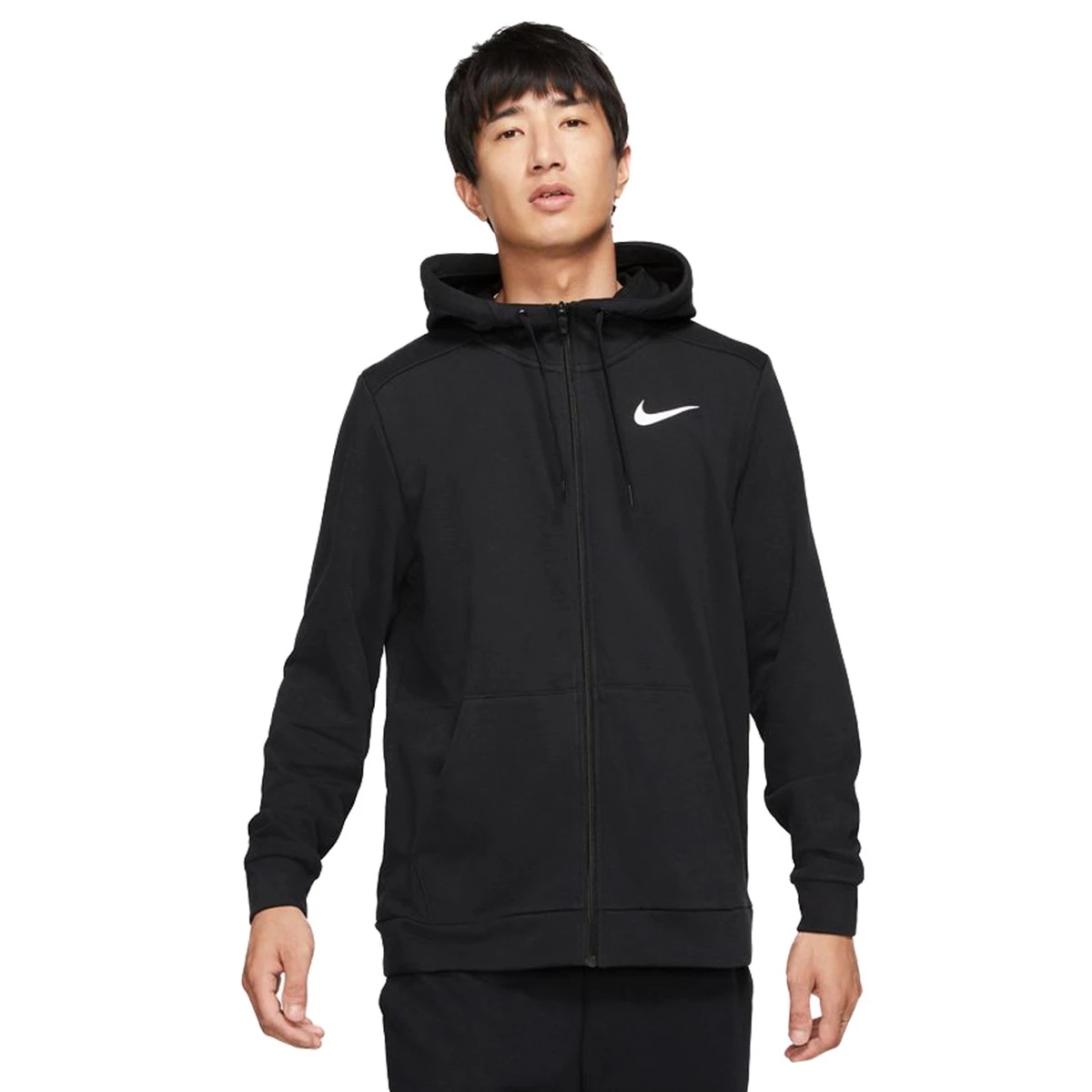 Nike - Kurtka Dri-Fit Full-zip Training Hoodie, Hombre, Czarno-biały, XL