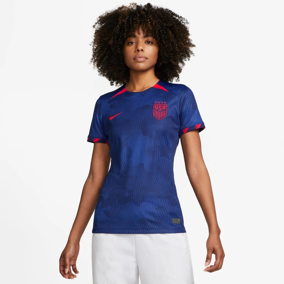Nike - Koszulka Estados Unidos Segunda Equipación Stadium Mundial Femenino 2023 Mujer, Mujer, Hyper Royal-Loyal Blue-Speed Czerwony, XS
