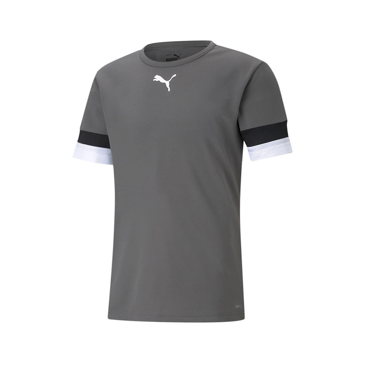 Puma - Koszulka teamRISE m/c, Hombre, Smoked Pearl-Czarno-Biały, 2XL