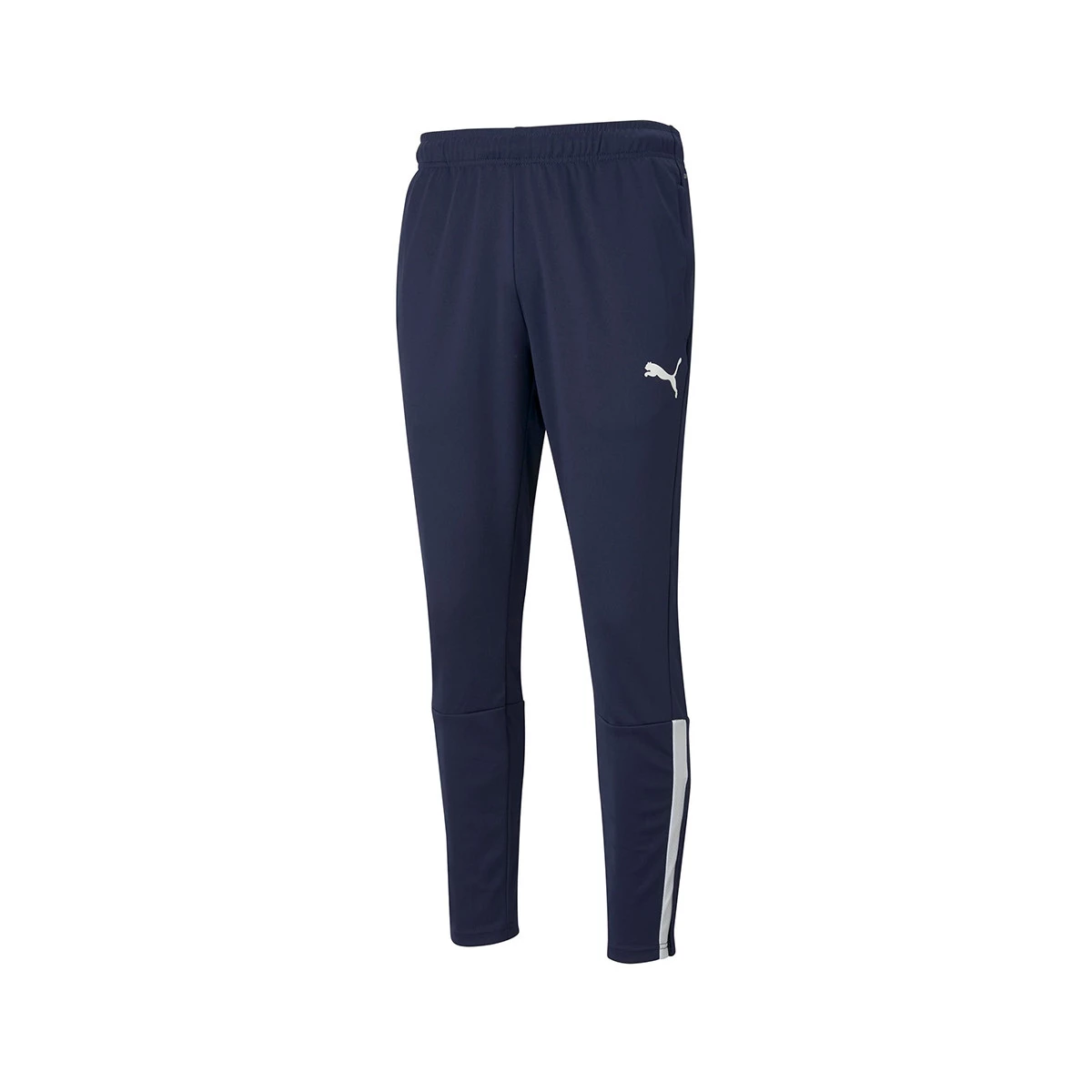 Puma - Długie spodnie teamLIGA, Hombre, Peacoat-Biały, XL