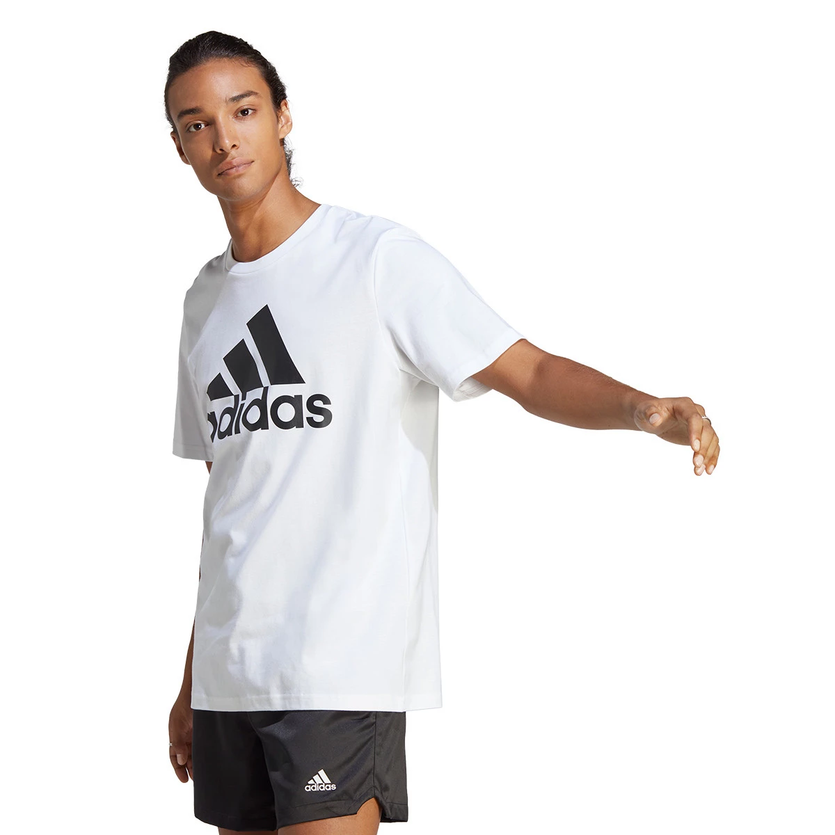 adidas - Koszulka Essentials Big Logo, Unisex, Biało-Czarny, M