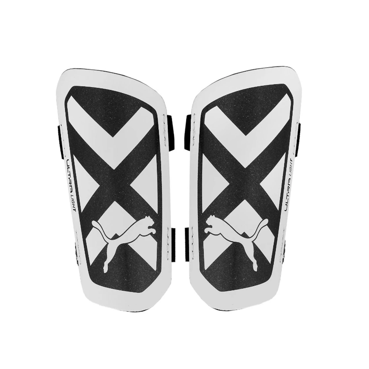 Puma - Nagolenniki Ultra Light Strap, Unisex, Czarno-biały, XL