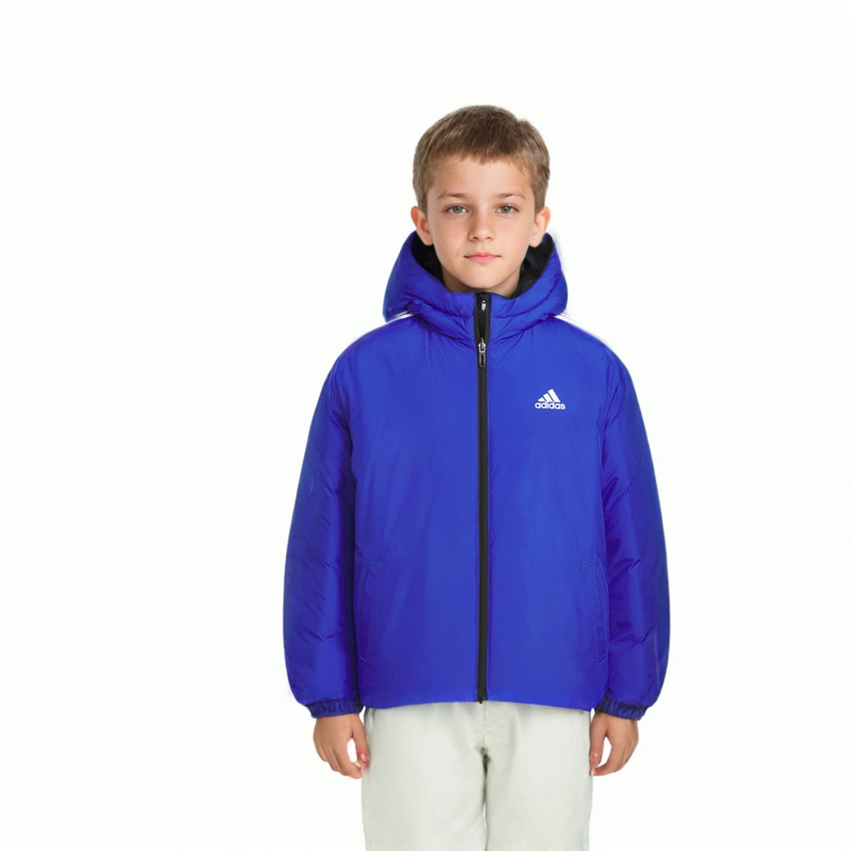 adidas - Wiatrówka Essentials Reversible Niño, Unisex, Czarny, 176 cm