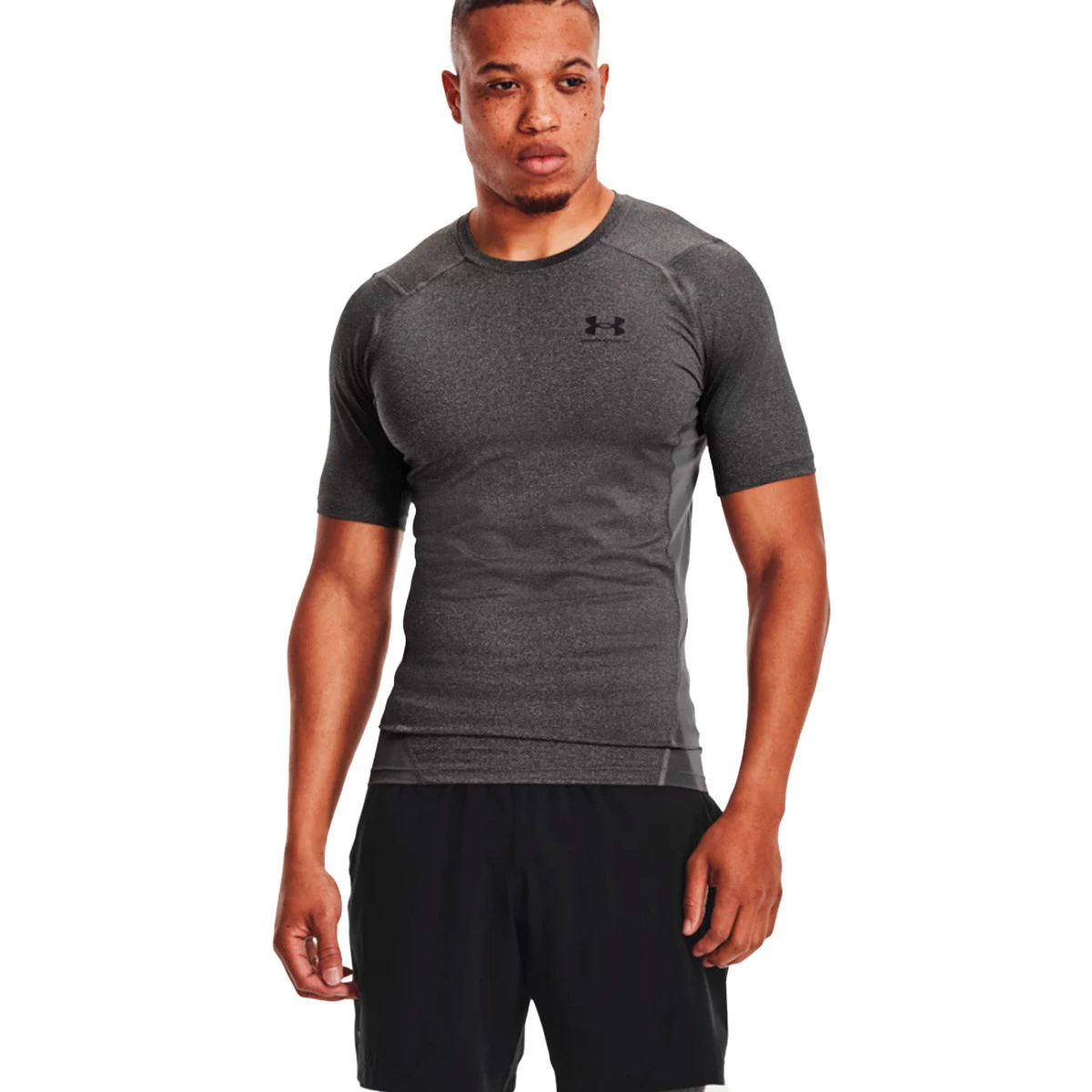 Under Armour - Koszulka HeatGear Compression, Unisex, Carbon Heather, XL