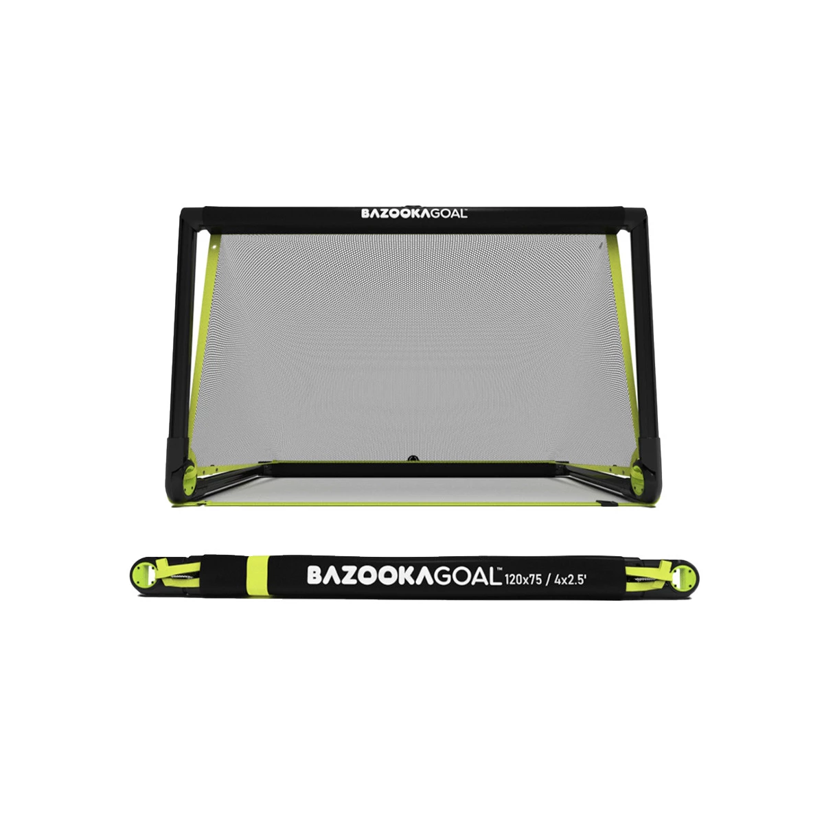Bazooka Goal - Bramka piłkarska Porteria Multiusos PVC (120 x 75), Unisex, Czarno-Czarny