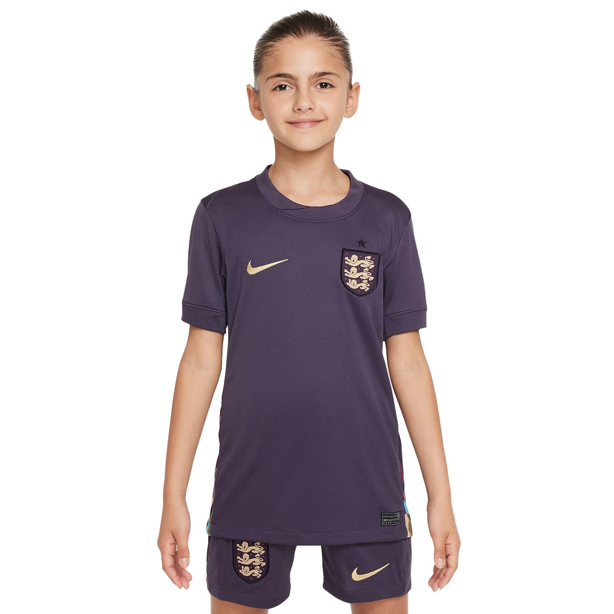 Nike - Koszulka Kids Anglia Euro 2024 na wyjeździe, Unisex, Ciemna Rodzynka-Sezam, S