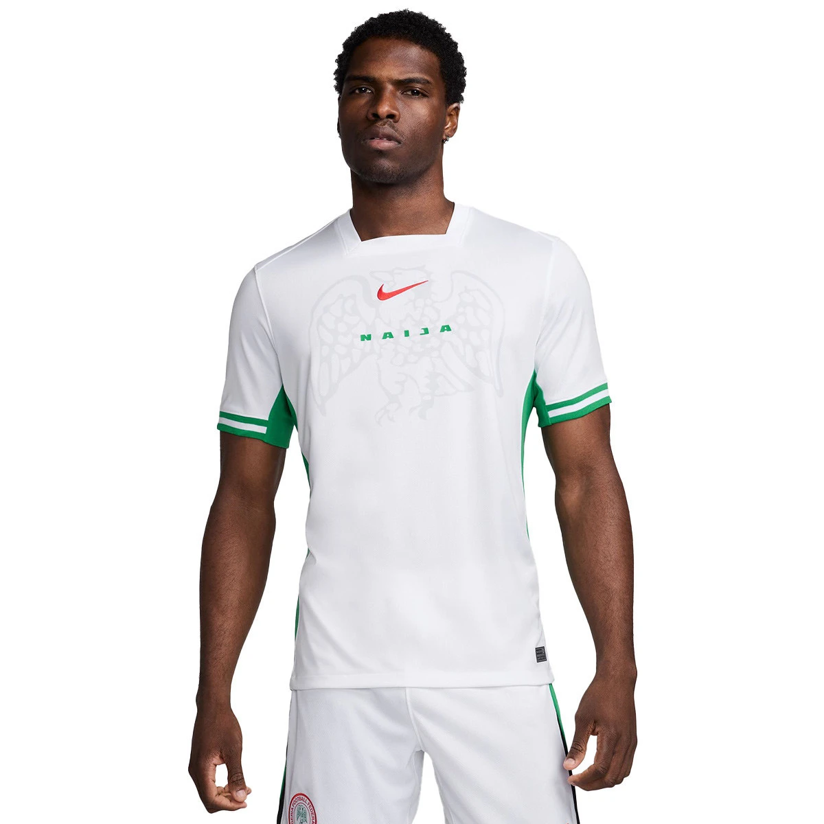 Nike - Koszulka Nigeria Primera Equipación Juegos Olímpicos 2024, Unisex, Biały-Szczęśliwy Zielony-Challenge Czerwony, S