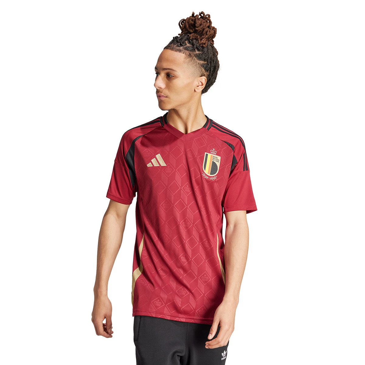 adidas - Koszulka Bélgica Primera Equipación Eurocopa 2024, Unisex, Team Coll Burgundy, S