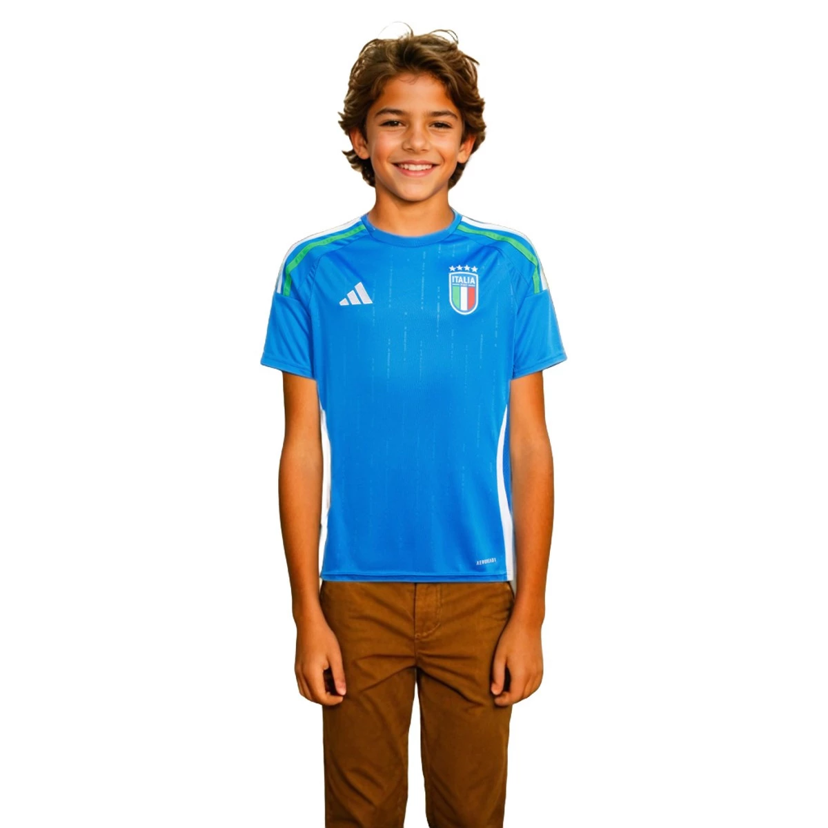 adidas - Koszulka Italia Primera Equipación Eurocopa 2024 Niño, Unisex, Niebieski, 140 cm