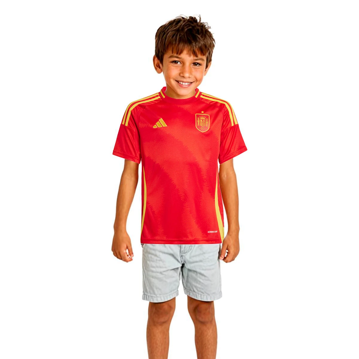 adidas - Koszulka Kids Hiszpania Euro 2024 Home, Unisex, Better Scarlet, 164 cm