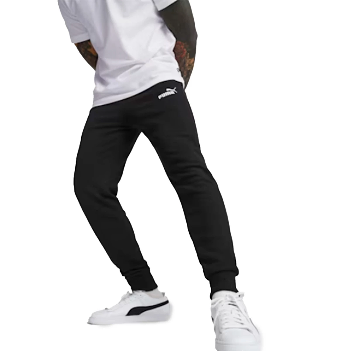 Puma - Długie spodnie Essentials Logo, Hombre, Czarny, M