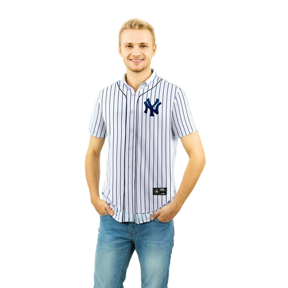 Fanatics - Koszulka Mlb Core Foundation Jersey New York Yankees, Hombre, Antracyt-Czarny-Total Pomarańczowy- Biały, S