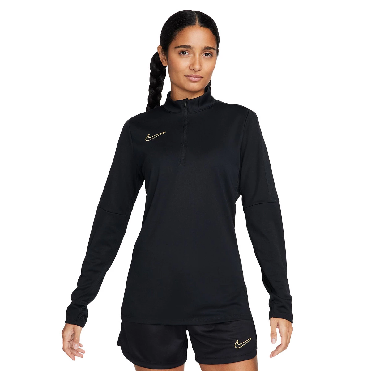 Nike - Bluza Dri-Fit Academy 23 Mujer, Mujer, Czarno-metaliczny złoty, XS