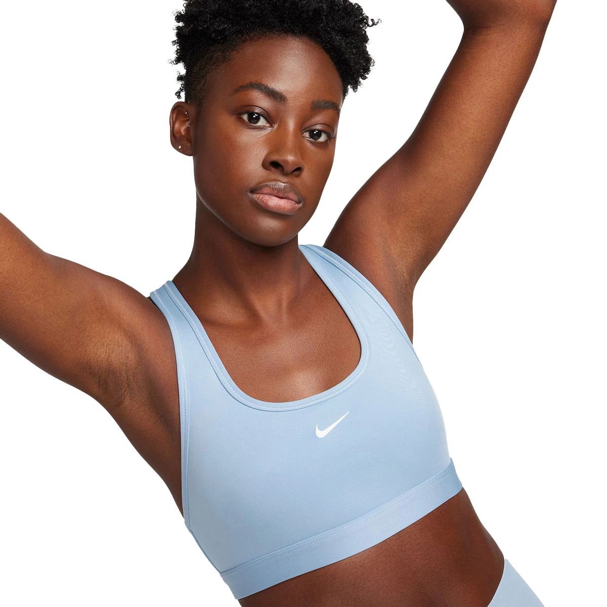 Nike - Biustonosz Małe logo dla kobiet, Mujer, Armoury niebiesko-biała, L
