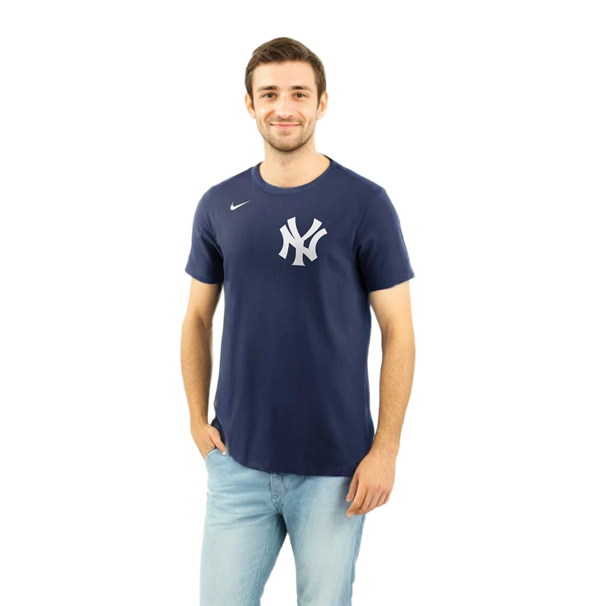 Nike - Koszulka Wordmark Boston Yankees, Hombre, Czarno-Antracyt-Biały, M