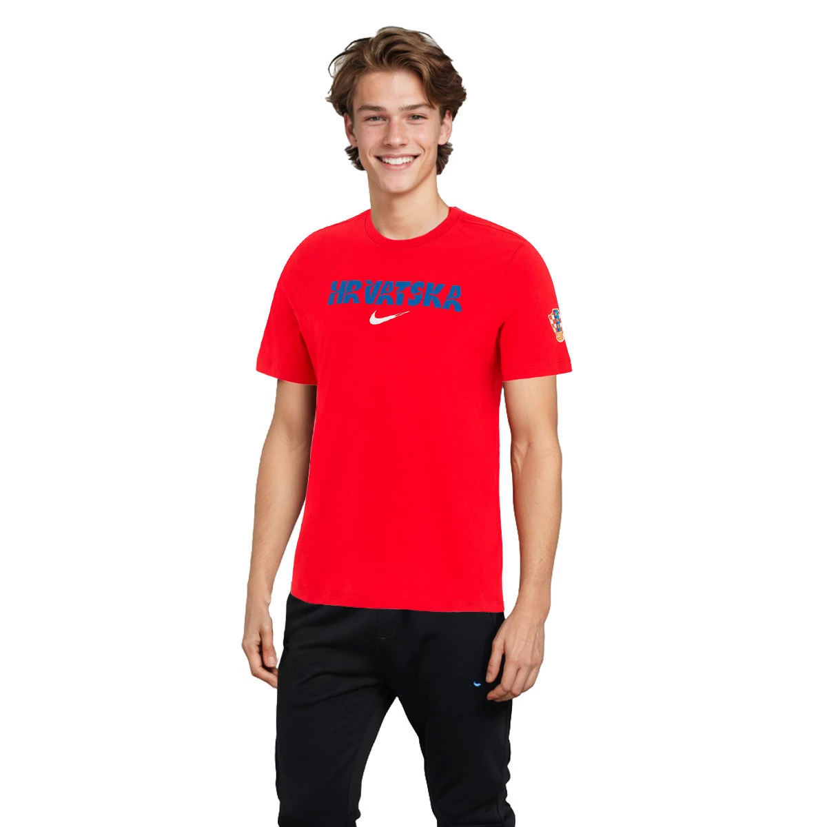 Nike - Koszulka Croacia Fanswear Eurocopa 2024, Unisex, Uniwersytet czerwono-biały, S