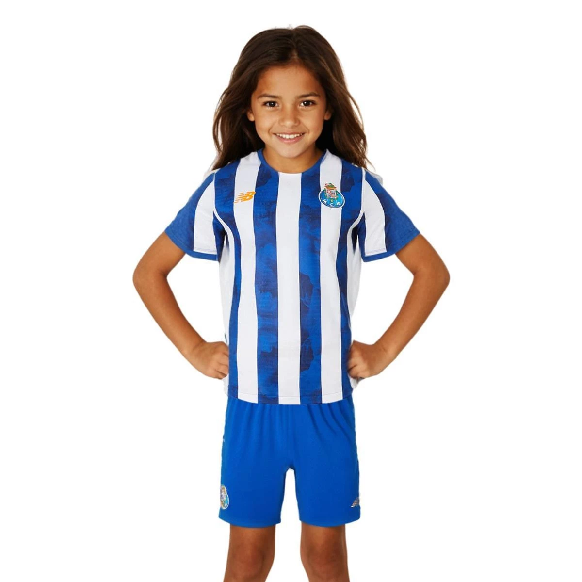 New Balance - Strój FC Porto Primera Equipación 2024-2025 Niño, Unisex, Niebiesko-biały, M