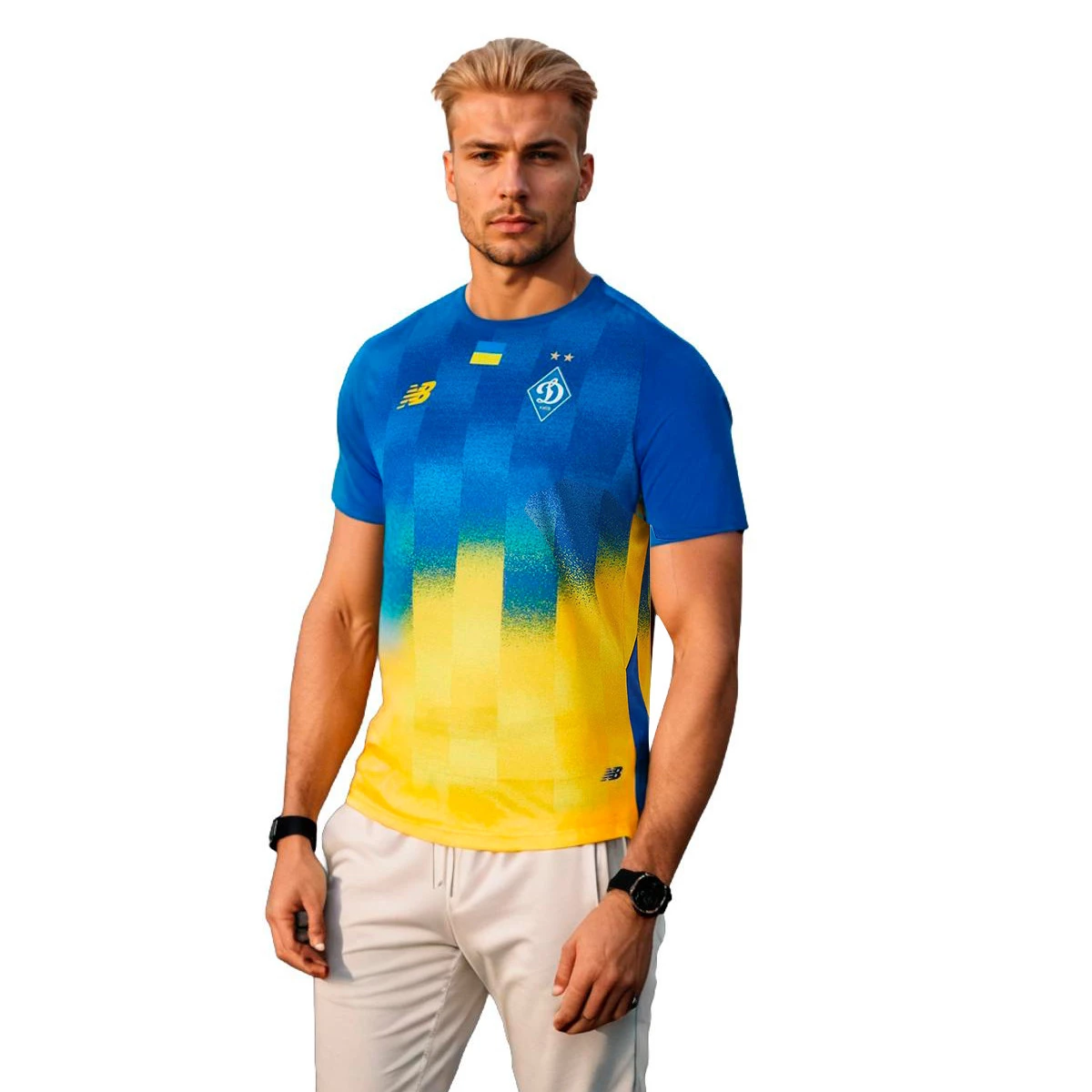 New Balance - Koszulka Dinamo Kiev Segunda Equipación 2024-2025, Unisex, Niebieski-Żółty, M