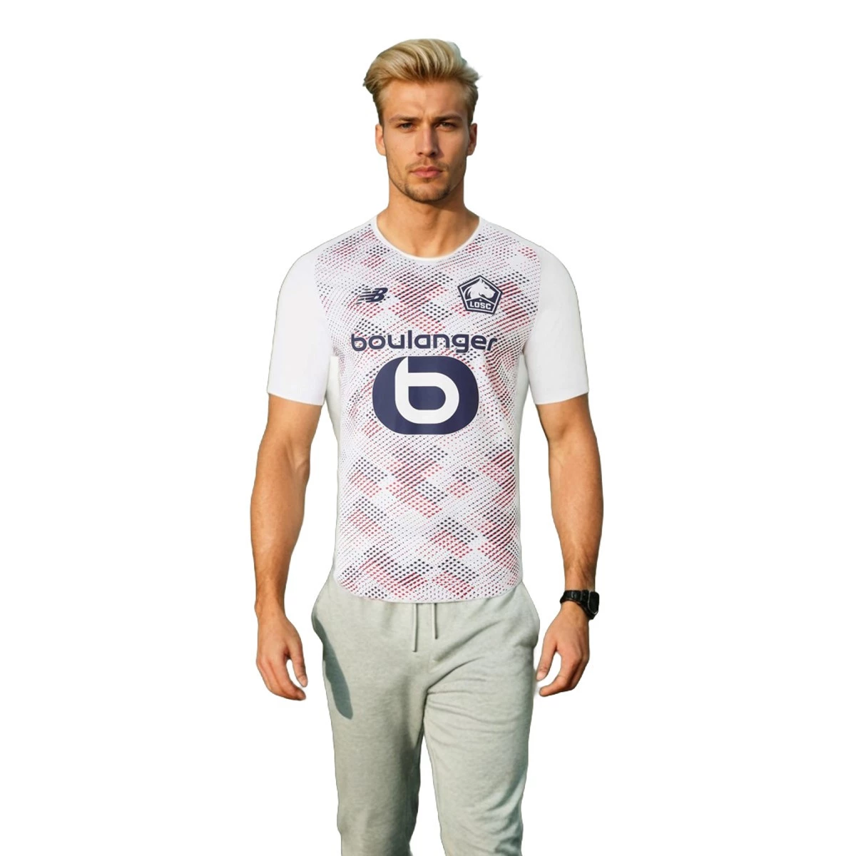 New Balance - Koszulka Lille 2024-2025 Na wyjeździe, Unisex, Biały, XL