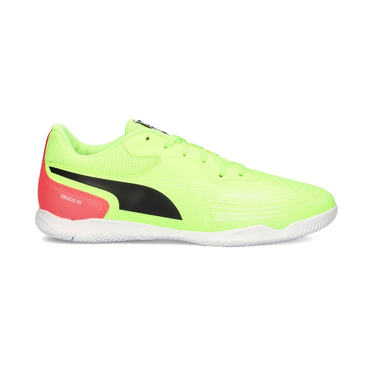 Puma - Buty do futsalu Truco III, Unisex, Fizzy Apple-Black-Sunset Glow, 8.5 UK