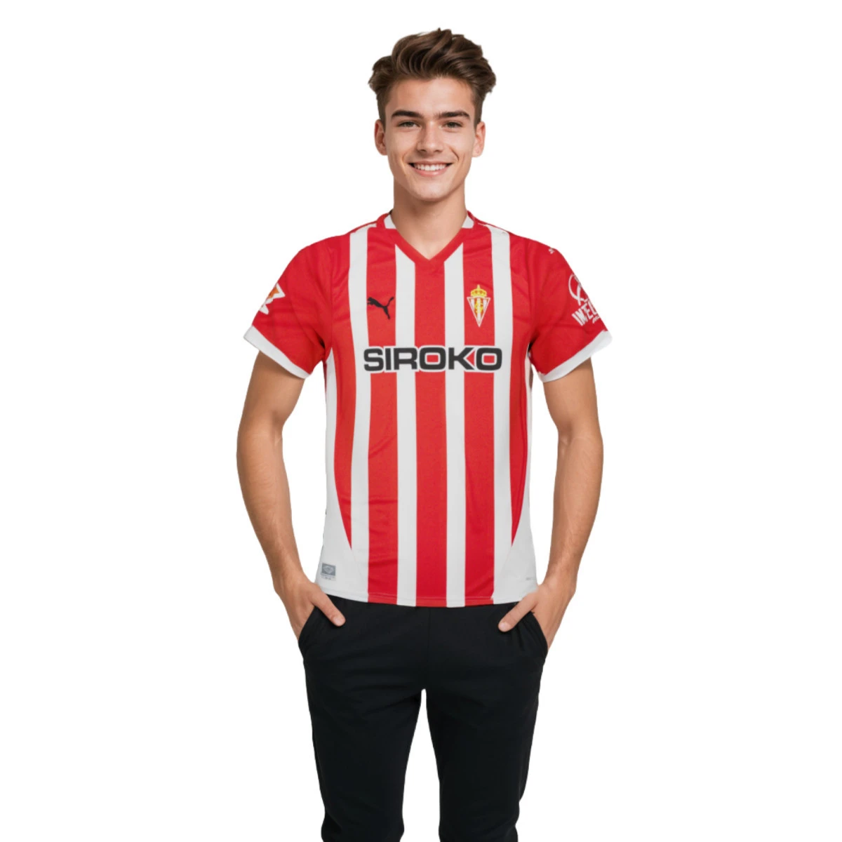 Puma - Koszulka Sporting Gijon 2024-2025 W domu, Unisex, TBC, S
