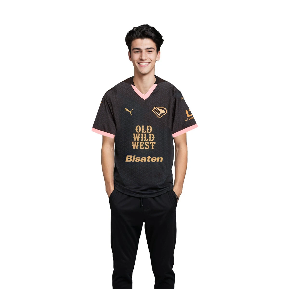 Puma - Koszulka Strój wyjazdowy Palermo Strój, Unisex, Czarno-złoty, M
