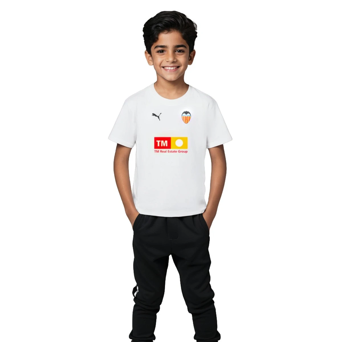 Puma - Koszulka Valencia CF 2024-2025 Trening dla Kids, Unisex, Biały, 140 cm
