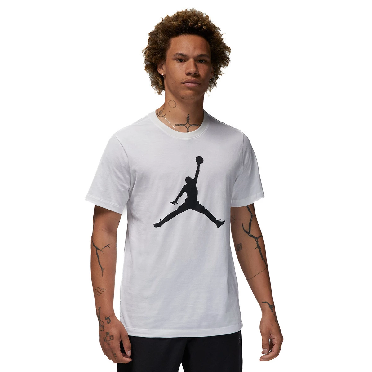 Jordan - Koszulka Jumpman Ss Crew, Unisex, Biało-Czarny, 3XL
