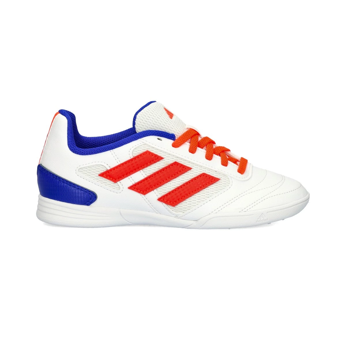 adidas - Buty do futsalu Kids Super Sala 2, Unisex, Biały-Solar Czerwony-Lucid Blue, 4 UK