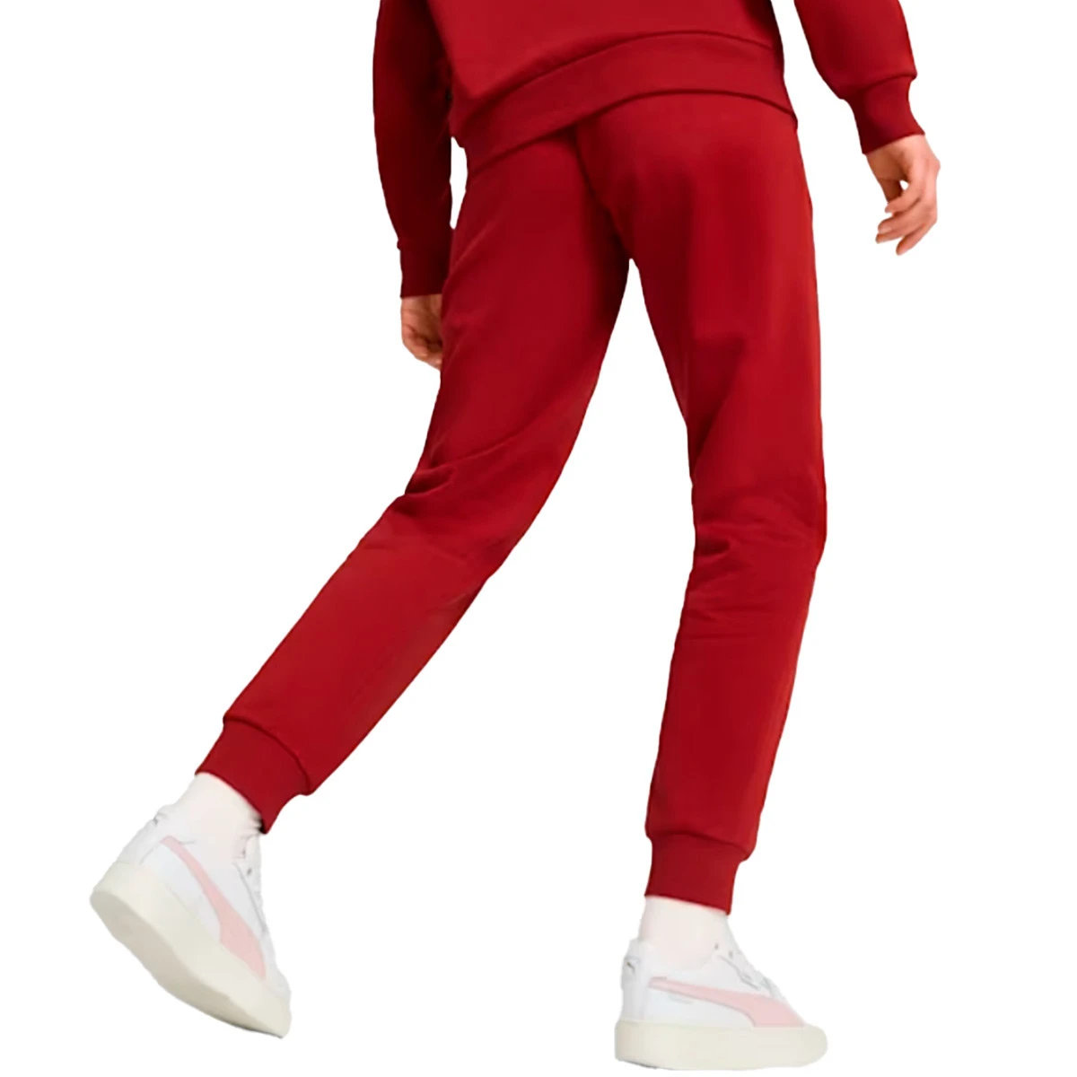 Puma - Długie spodnie Kobiety Essentials + Script, Mujer, Intense czerwono-złota folia, XS
