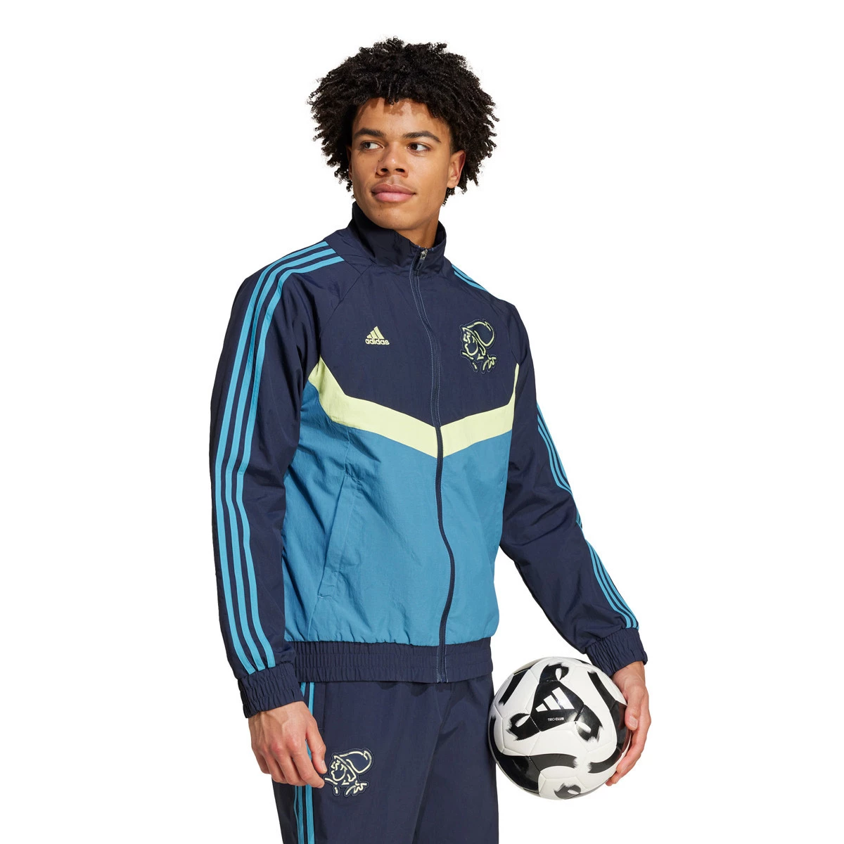 adidas - Kurtka Ajax Fanswear 2024-2025, Unisex, Legend Ink-Altered Blue, S