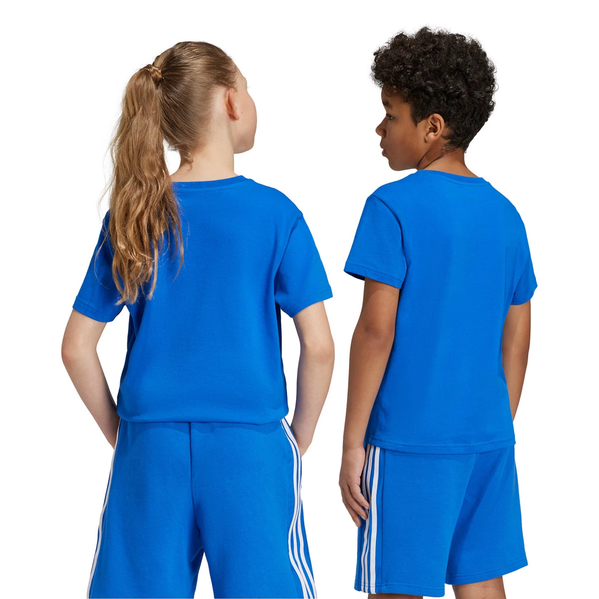 adidas - Koszulka Kids Trefoil, Unisex, Niebieski, 128 cm