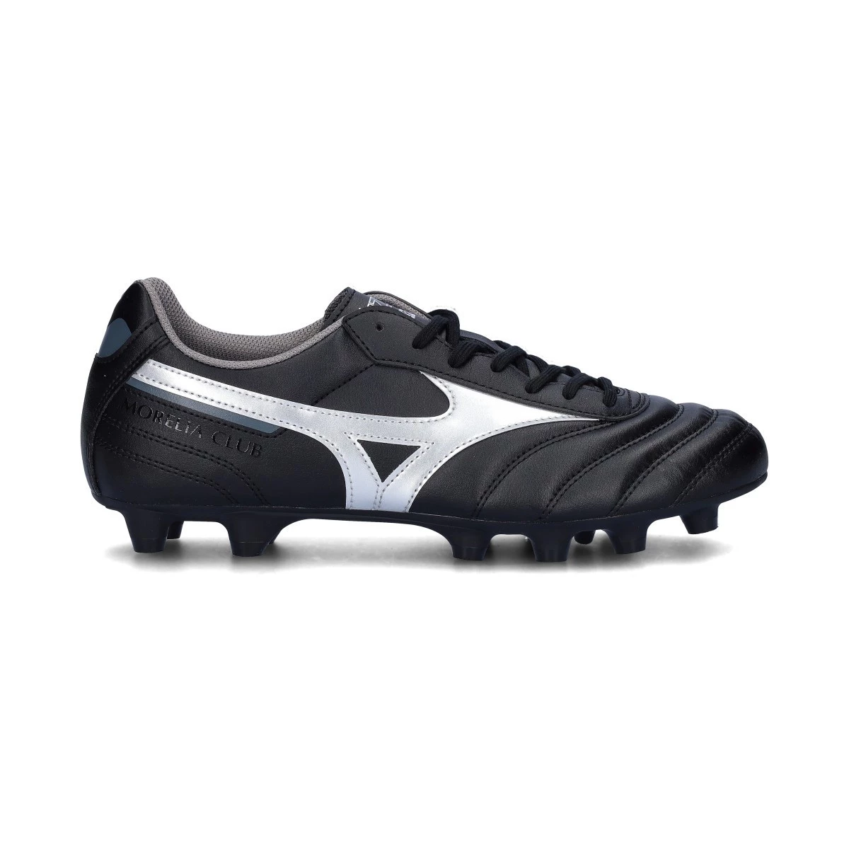 Mizuno - Buty piłkarskie Morelia II Club FG, Unisex, Black-Galaxy Silver-Dark Shadow, 6,5 UK